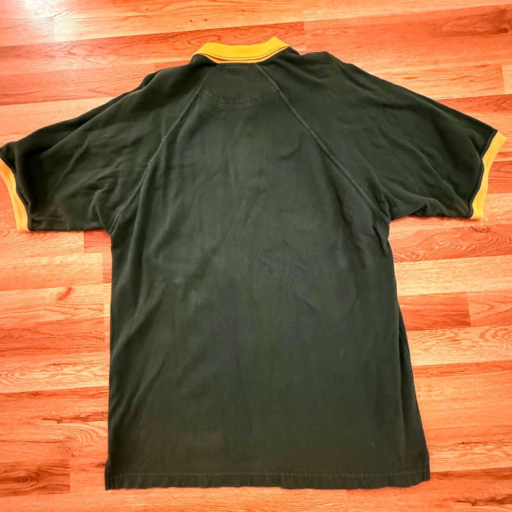 Vintage Green Bay Packers Cadre‎ Athletic Polo Shirt L Green Gold Cotton Retro - Picture 4 of 5